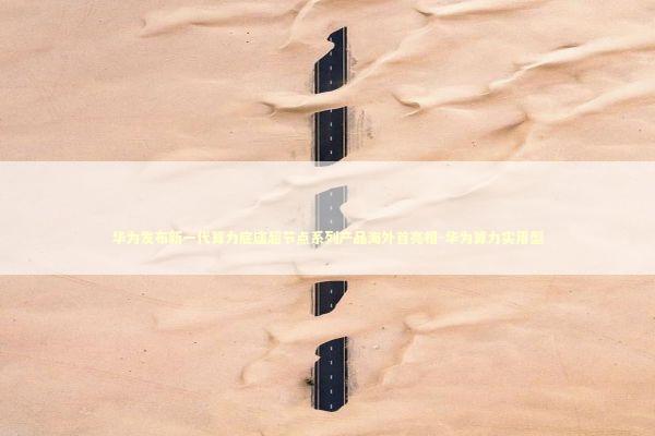 华为发布新一代算力底座超节点系列产品海外首亮相-华为算力实用型