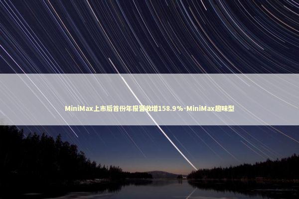 MiniMax上市后首份年报营收增158.9%-MiniMax趣味型