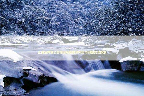 三桶油齐发公告提示风险交易所出手调整交易限额