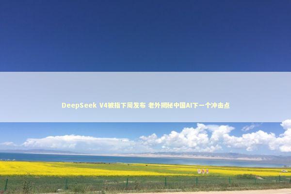 DeepSeek V4被指下周发布 老外揭秘中国AI下一个冲击点