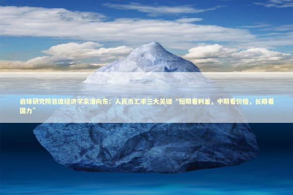 启铼研究院首席经济学家潘向东：人民币汇率三大关键“短期看利差，中期看价格，长期看国力”