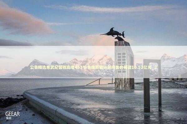 公告精选寒武纪营收高增453%合康新能计划向美的募资16.52亿元_2