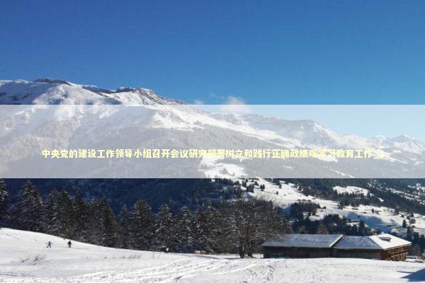 中央党的建设工作领导小组召开会议研究部署树立和践行正确政绩观学习教育工作_1