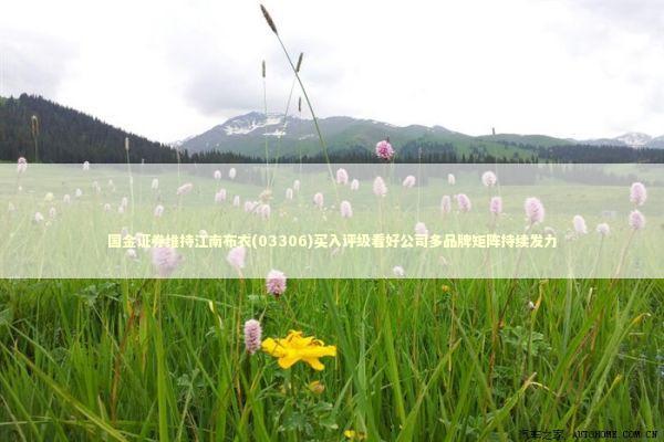 国金证券维持江南布衣(03306)买入评级看好公司多品牌矩阵持续发力